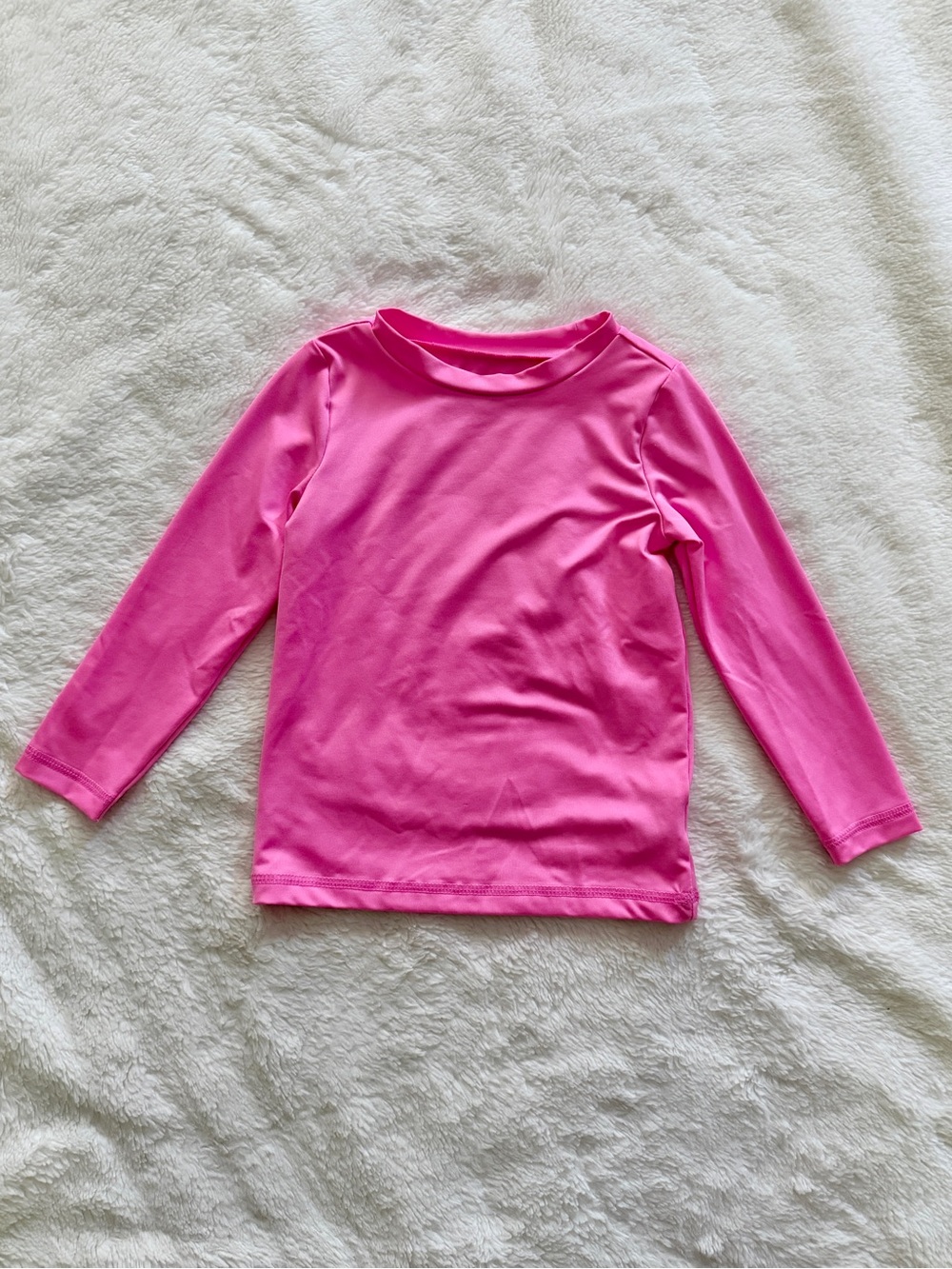 Cat & Jack Long Sleeve Solid Rashguard Swim Shirt Pink Size 3T Unisex